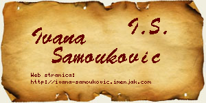 Ivana Samouković vizit kartica